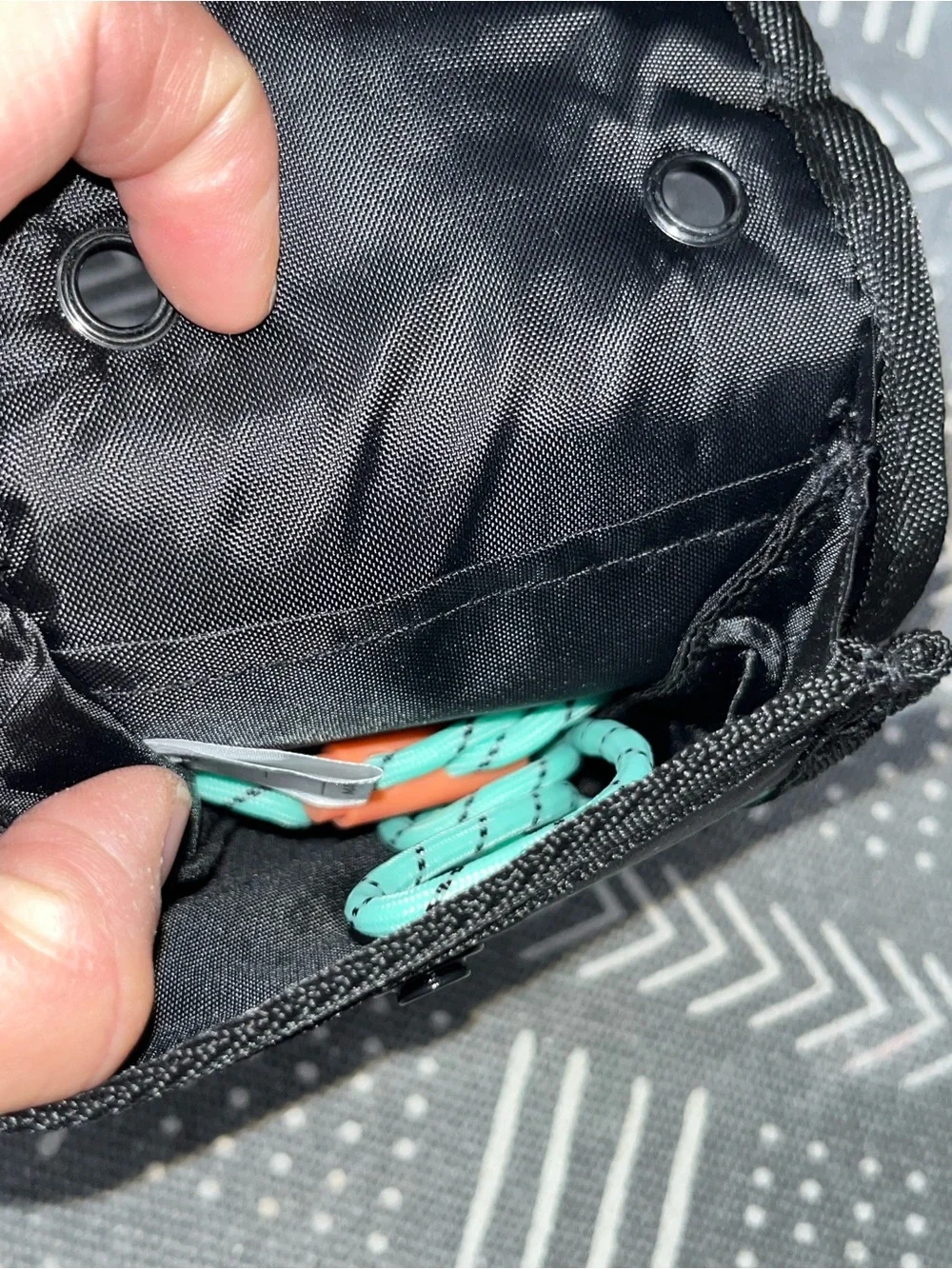 Adidas Lanyard Neck Wallet Pouch Athletic Teal Black Crossbody Bag